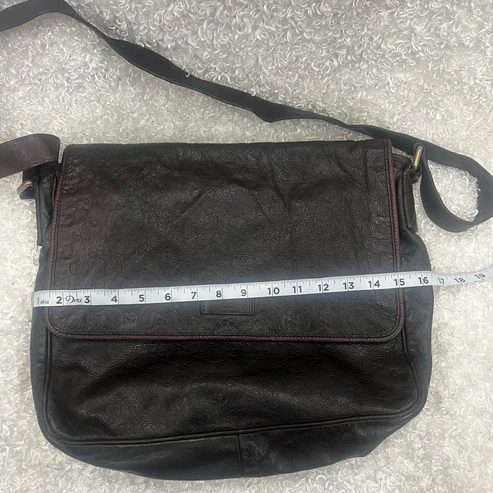 Gucci Guccissima Burgundy Crossbody Bag